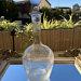 Rare. Engraved Crystal Wine Carafe. Vintage French. Early 19th Century.