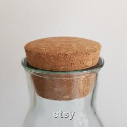 Recycled Classic Glass Drink Carafe with Cork Lid