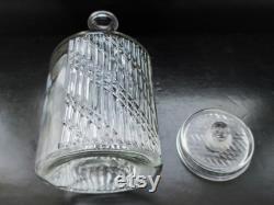 Riihimäen Lasi FLINDARI Series Handmade Clear Glass Carafe With a Cap, Designed by Nanny Still