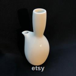 Russel Wright Casual POTTERY, Mid Century Modern, Iroquois of New York Rare Sugar White Open Wine Carafe Pitcher made in 1955.