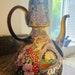 Stunningly Lovely Vintage 'moser' Hand Painted And Hand Blown Amber Glass Pitcher, Signed Great