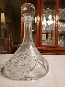 Ships Decanter by Thomas Webb Crystal of England, Wellington Cut Free shipping
