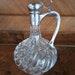 Small Maritime Crystal Glass Carafe With Silver-plated Outfit 1950s Christofle Hamburg-amerika-linie