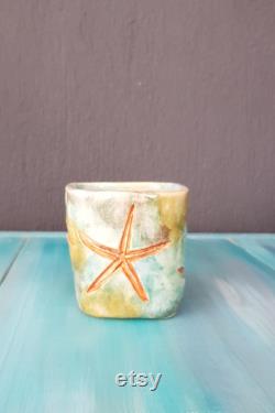 Starfish Carafe Ceramic Set, 7 Piece Set, Wine Carafe, Housewarming Gift, Handmade Carafe, Ceramic Glasses, Ceramic Art