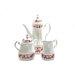 Sterling Colonial English Ironstone Meakin J G Red Coffee Pot Sugar Creamer Set