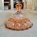 Stunning, Vintage, French, Art Deco, Rose, Depression Glass Eau-de-vie Carafe Set With Tray. Circa 1930's 40's