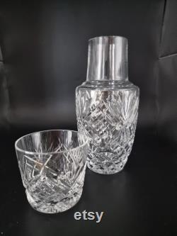 Stunning vintage Hand cut Crystal Carafe with Tumbler