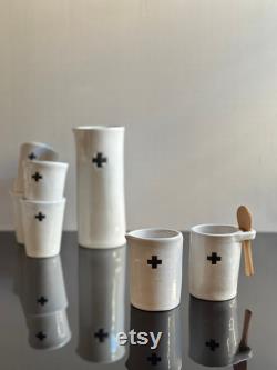 Swiss carafe pourer handmade ceramics Swiss Cross collection (pre-order)