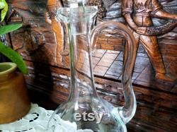The ancient Ornate claret carafe,Collection lux in CRISTAL. Vintage of the 1930s 40s, collection of French LUX life.