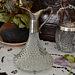 The Ancient Ornate Claret Carafe, Made Of Glass And Silver Metal. Vintage From The 1950s, Very Rare Collection.