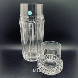 Tiffany and CO ATLAS Crystal Bedside Carafe Drinking Glass Set Decanter Tumble Up