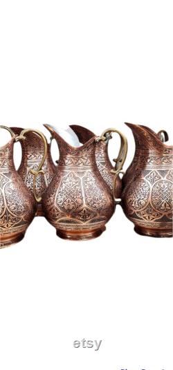 Turk sh copper carafe, New model vintage carafe, handmade desing,bohemian carafe