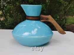 Turquoise Catalina Pottery Carafe, Antique California Avalon on Catalina Island Teal Coffee Pot Urn, Rare 1920s-1930s Serve Ware