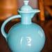 Turquoise Fiesta Carafe With Lid Early Fiestaware By Homer Laughlin 1936-1946 Piece Made Only In Original Colors Original Cork Stopper