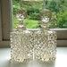 Two Victorian Carafe Decanter Houseawarming Gift For Heme Bottles Flasks Cut Crystal Glass 1800s Antique