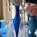 Two Antique French Crystal Glass Carafes Bottles