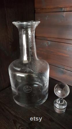Unique glass carafe from Dutch factory Fokker.