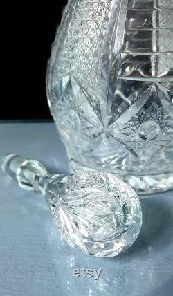 Unique, very beautiful crystal (lead crystal) carafe, hand-cut