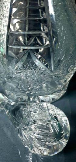 Unique, very beautiful crystal (lead crystal) carafe, hand-cut