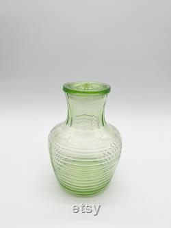 Uranium Glass Lidded Juice Tea Carafe