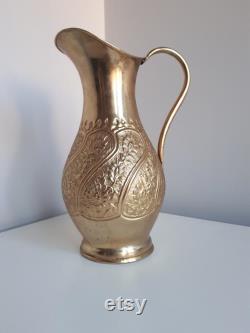 VINTAGE Copper Handmade Carafe Water Bottle Vintage Pitcher