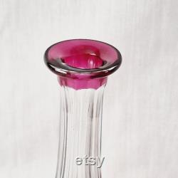 Val Saint Lambert Crystal Carafe, ruby red.