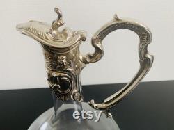 Victorian silver plated decanter wine carafe water picher rich ornated