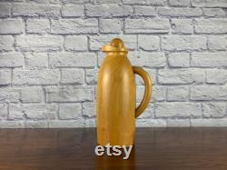 Vietri Polished Wooden Insulated Carafe Designed by Manzoni Pietro Made in Italy Polished Sycamore