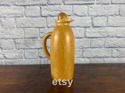 Vietri Polished Wooden Insulated Carafe Designed by Manzoni Pietro Made in Italy Polished Sycamore