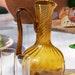 Vintage 1960s Italian Amber Glass Carafe Mouth Blown Murano Or Empoli Aber Glass Collectible Italy