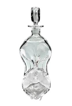 Vintage 5 Chambered Large 11 Crystal Carafe, Decanter, Magnor Norway Klunkeflaske, Home decor, Decorative Bottle