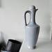 Vintage Art Deco Gray Glazed Stoneware Handled Carafe Jug Withball Stopper