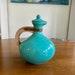 Vintage Bauer Pottery Turquoise Aqua Coffee Carafe Pot Pitcher, 1930s, Made In La