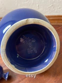 Vintage Blue Fiestaware Carafe with Cork Stopper