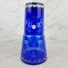 Vintage Bohemian Cobalt Blue Glass Carafe Set Vintage Cut To Clear Blue Glass Nightstand Carafe