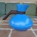 Vintage Catalina Pottery Coffee Carafe Blue Matte 1930's Santa Island Clay Collectible