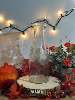 Vintage Clear Water Carafe- Cute Addition to Any Home