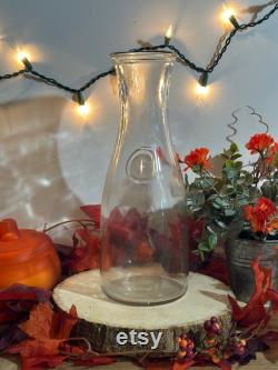 Vintage Clear Water Carafe- Cute Addition to Any Home