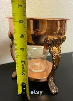 Vintage Copper Coffee Carafe with Warming Stand 1960s