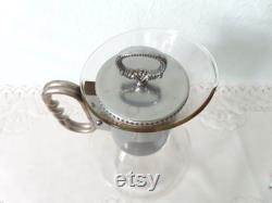 Vintage Corning Glass Coffee Tea Carafe Pitcher Silver Plate 1960 s Coffee Barware Dinner Party