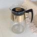 Vintage Corning Gold And Black Glass Coffee Carafe Mid Century Decor