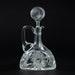 Vintage Crystal Glass Faceted Carafe Decanter With Stopper, Engraved Decanter, Textured Glass Carafe