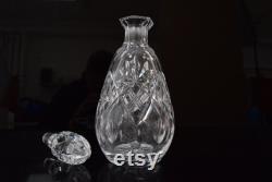 Vintage Cut Crystal Glass Liqueur Decanter,1950's Bohemian Crystal Whiskey Decanter