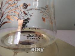 Vintage David Douglas Glass Coffee CARAFE with Stand Mid-Century