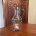 Vintage Etched Silver Plate And Glass Coffee Or Tea Carafe With Ornate Warming Stand