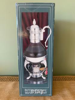 Vintage FB Rogers silver plated coffee carafe and warmer. New in box.