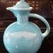 Vintage Fiesta Turquoise 10.5 Carafe With Cork Stopper Fiestaware
