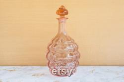 Vintage Fostoria Peach Glass 32 Ounce Decanter with Stopper