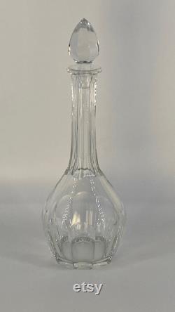 Vintage French Crystal Saint Louis Carafe with Stopper Twentieth Pattern 20th