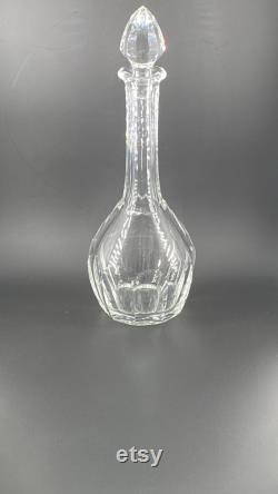 Vintage French Crystal Saint Louis Carafe with Stopper Twentieth Pattern 20th